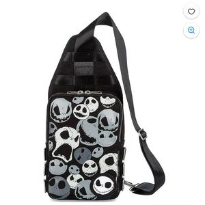 Disney Black and White Jack Skellington Sling Bag